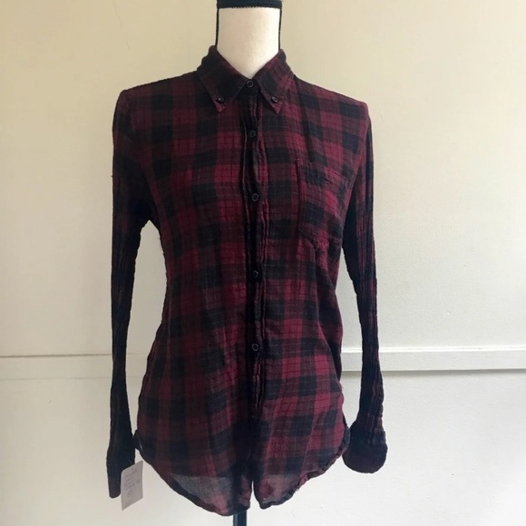 Etoile Isabel Marant Plaid Flannel Shirt Small - Picture 1 of 6